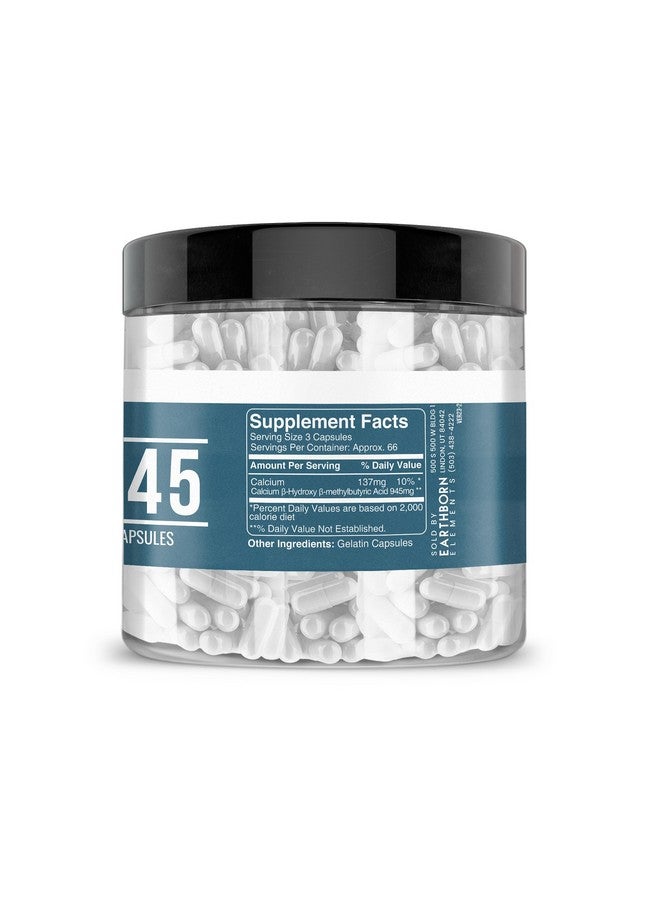Earthborn Elements HMB Powder 200 Capsules, Pure & Undiluted, No Additives - Image 3