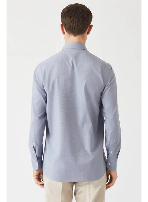 Bisse Men's Regular Fit Long Sleeve Classic Shirt BLACK GM22K222055_E39