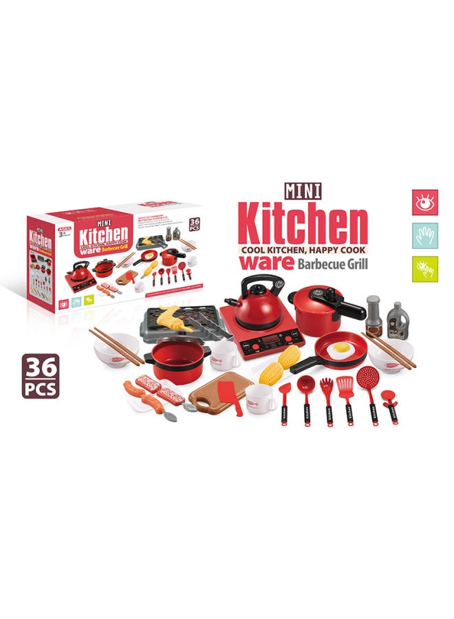 Play-house Toys Simulation Oven Pressure Cooker Kitchen Cooker Chef Role-playing Boys And Girls Toys-Color:MF077714 - Image 1
