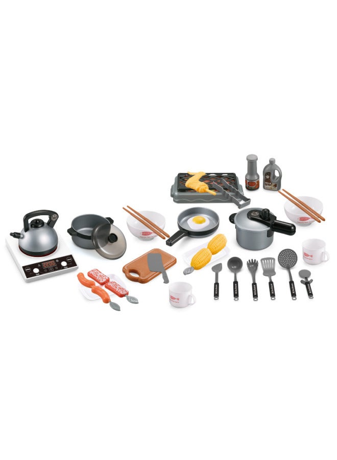 Play-house Toys Simulation Oven Pressure Cooker Kitchen Cooker Chef Role-playing Boys And Girls Toys-Color:MF077714 - Image 5
