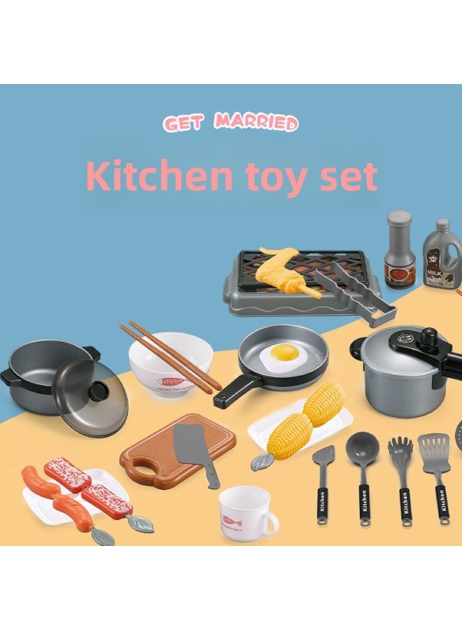Play-house Toys Simulation Oven Pressure Cooker Kitchen Cooker Chef Role-playing Boys And Girls Toys-Color:MF077714 - Image 2