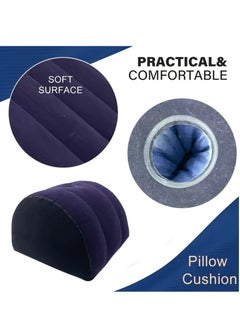 NIBEMINENT Leg positioning pillow with inflatable pillow, portable cushion, sleeping pillow, leg raise bed sofa, travel camping  - Image 2