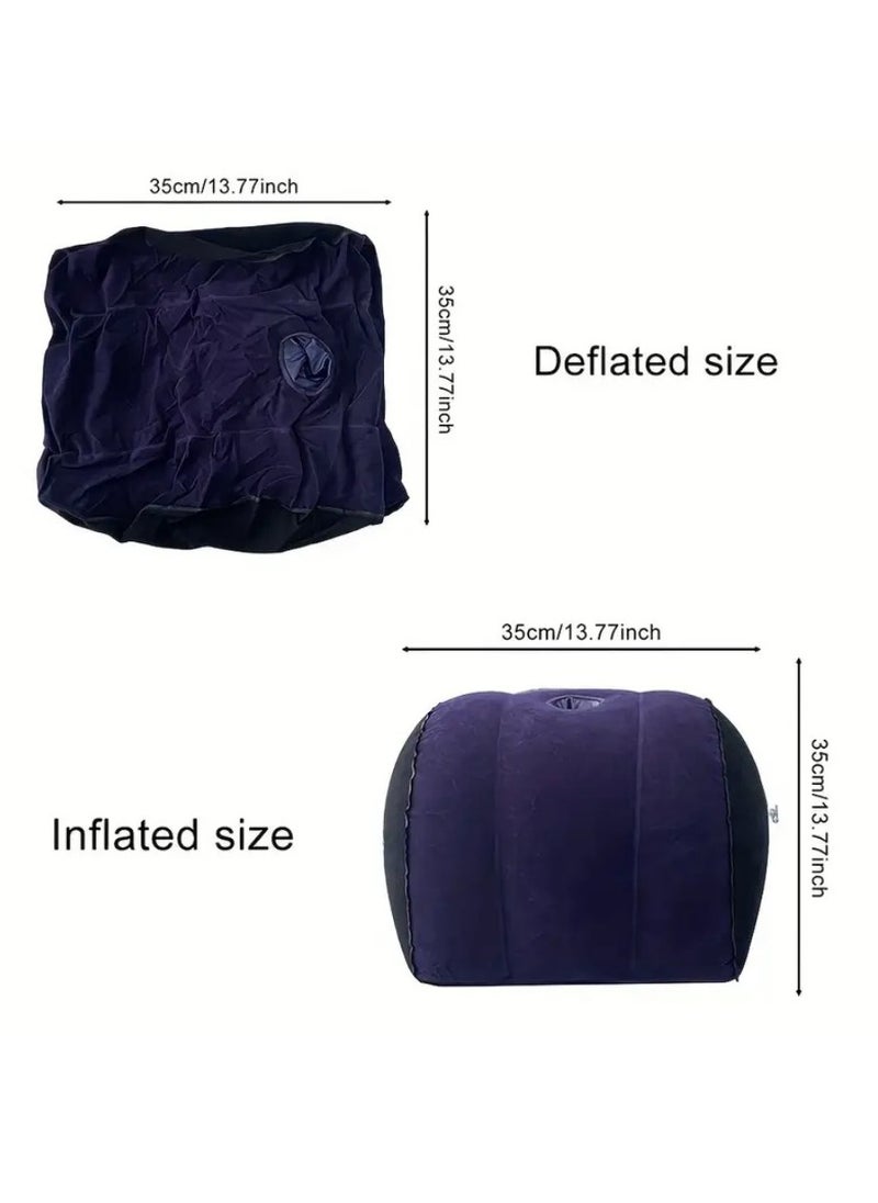 NIBEMINENT - Leg positioning pillow with inflatable pillow, portable cushion, sleeping pillow, leg raise bed sofa, travel camping - Image 1