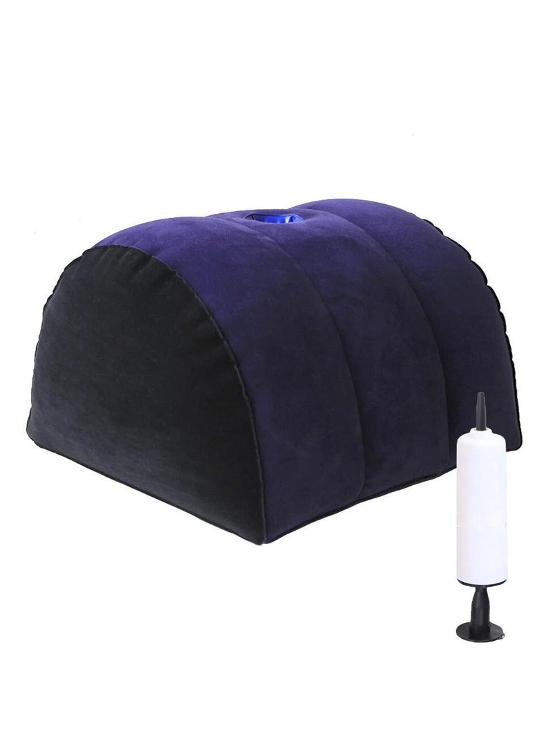 NIBEMINENT Leg Positioning Pillow With Inflatable Pillow, Portable Cushion, Sleeping Pillow, Leg Raise Bed Sofa, Travel Camping - Image 1