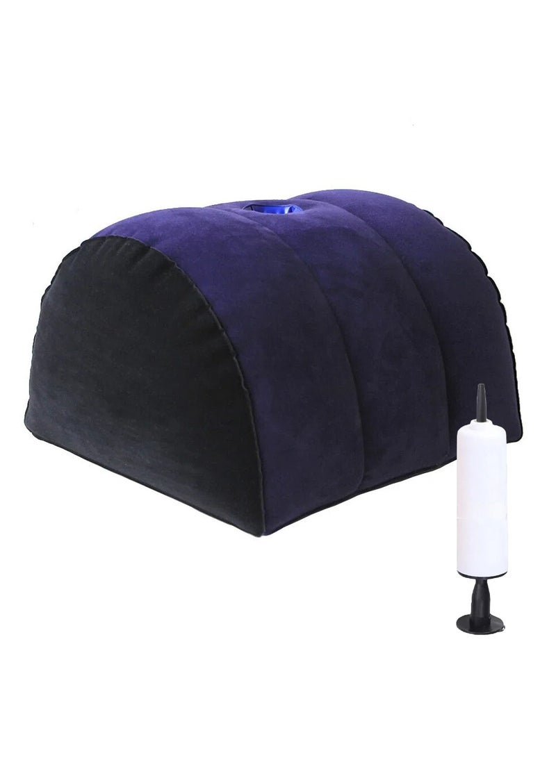 NIBEMINENT Leg Positioning Pillow With Inflatable Pillow, Portable Cushion, Sleeping Pillow, Leg Raise Bed Sofa, Travel Camping - Image 1