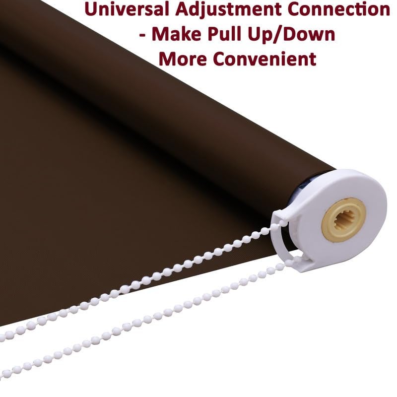 GREEN DECOR -Roller Blinds 300 GSM Polyester Fabric Waterproof & Sun Blockage Corded Roll Up and Down Blinds Curtains for Window, Door, Balcony (Coffee Color 3 X 5 Feet, Pack of 1 Piece) - Image 2
