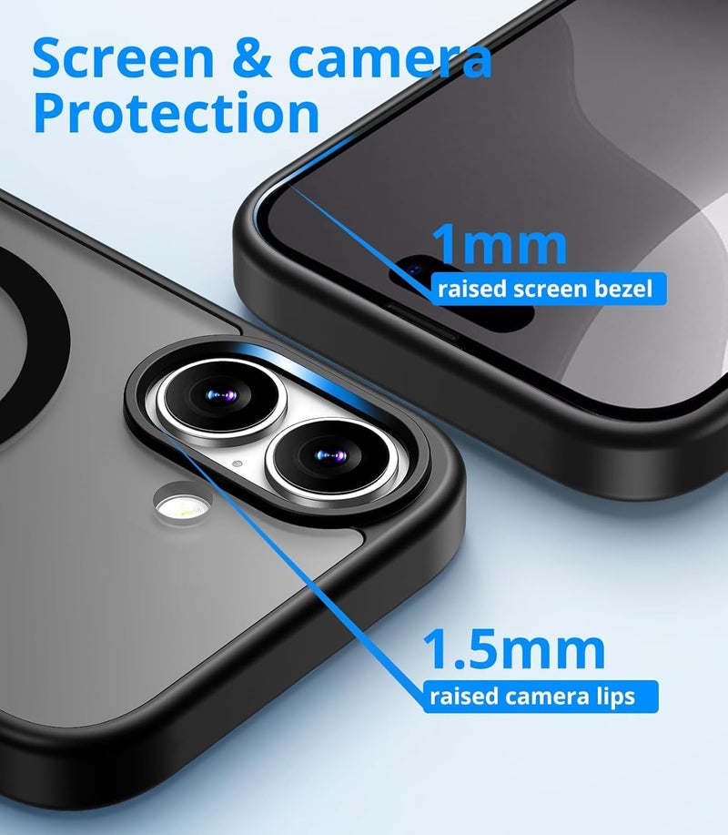EGOTUDE Frosted Case for iPhone (iPhone 16) Black - Image 3