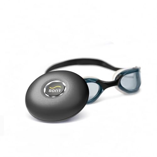 SONR Music 2-in-1 Bundle: Open-Ear Underwater Music Player for Swimmers with Anti-Fog Swimming Goggles (Graphite) - Image 1
