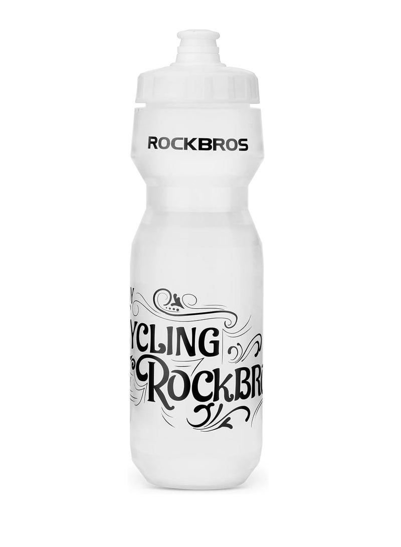 KASTWAVE Cycling Water Bottle, BPA-Free Water Bottle, 5oz Squeeze Sports Water Bottle, Wide Mouth, White w/ White Lid - Image 1