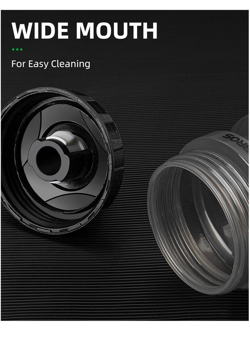 KASTWAVE Cycling Water Bottle, BPA-Free Water Bottle, 5oz Squeeze Sports Water Bottle, Wide Mouth, White w/ White Lid - Image 4