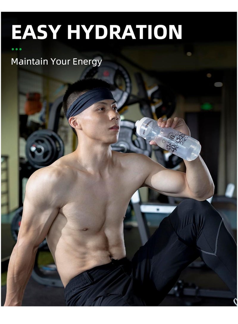 KASTWAVE Cycling Water Bottle, BPA-Free Water Bottle, 5oz Squeeze Sports Water Bottle, Wide Mouth, White w/ White Lid - Image 3