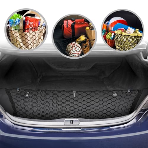 Envelope Style Trunk Mesh Cargo Net For Lexus LS430 LS460 LS600h 2001 2017 Car Accessories Premium Trunk Organizers and Storage Cargo Net for Sedan Vehicle Carrier Organizer for Lexus LS