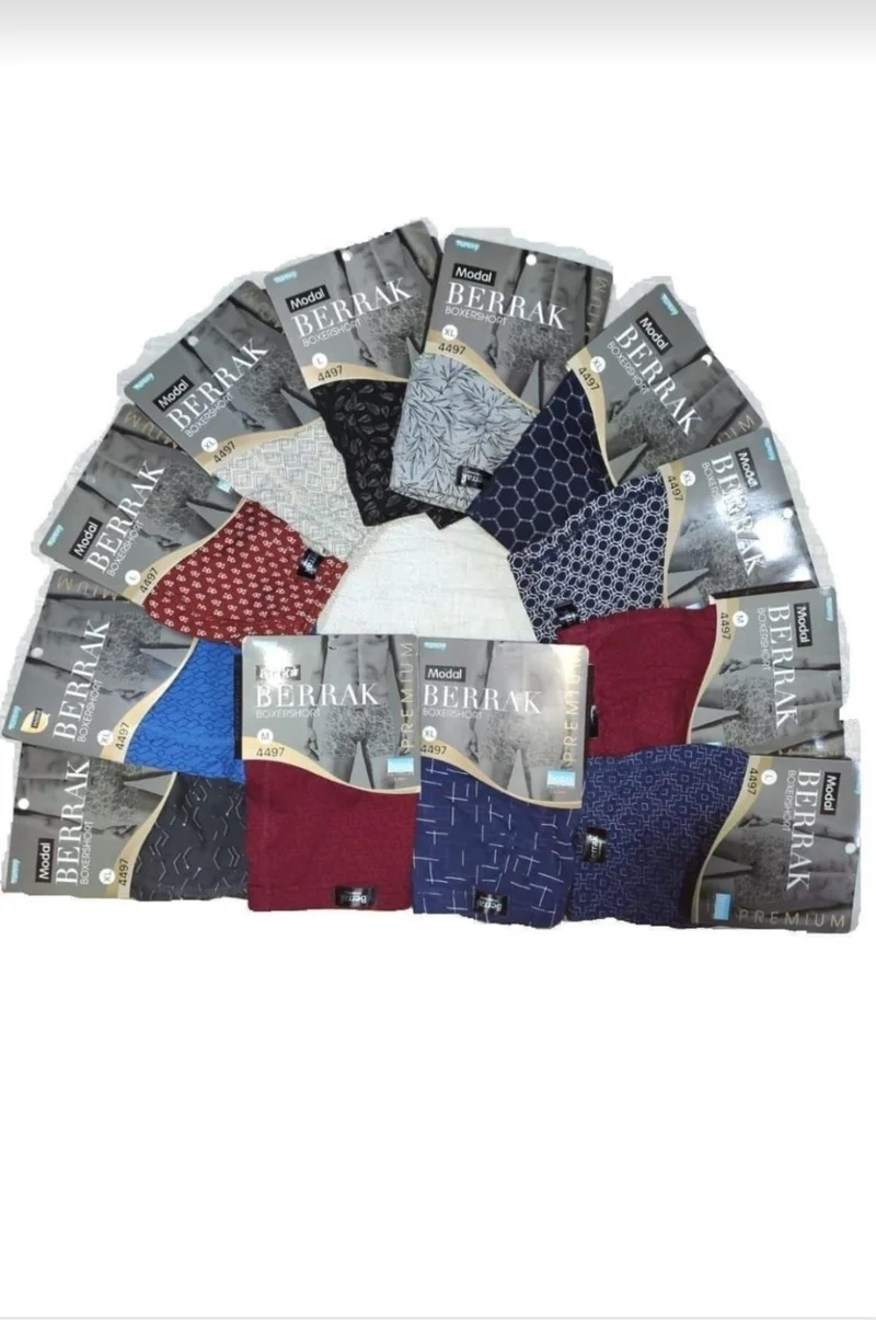 بيراك 4497 Men's Modal Patterned Boxer 10 Pieces