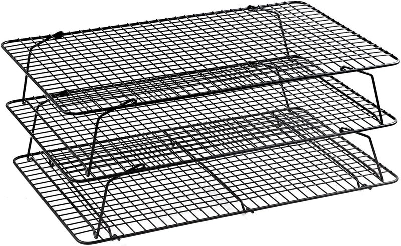 Pleafind 3 PCS Stackable Cooling Rack -16 x 10 Inch Wire Rack, Heavy Duty Stainless Steel Baking Racks, Cooling Racks for Cooking and Baking Cookie Pizza Cake, Oven and Dishwasher Safe - Image 1