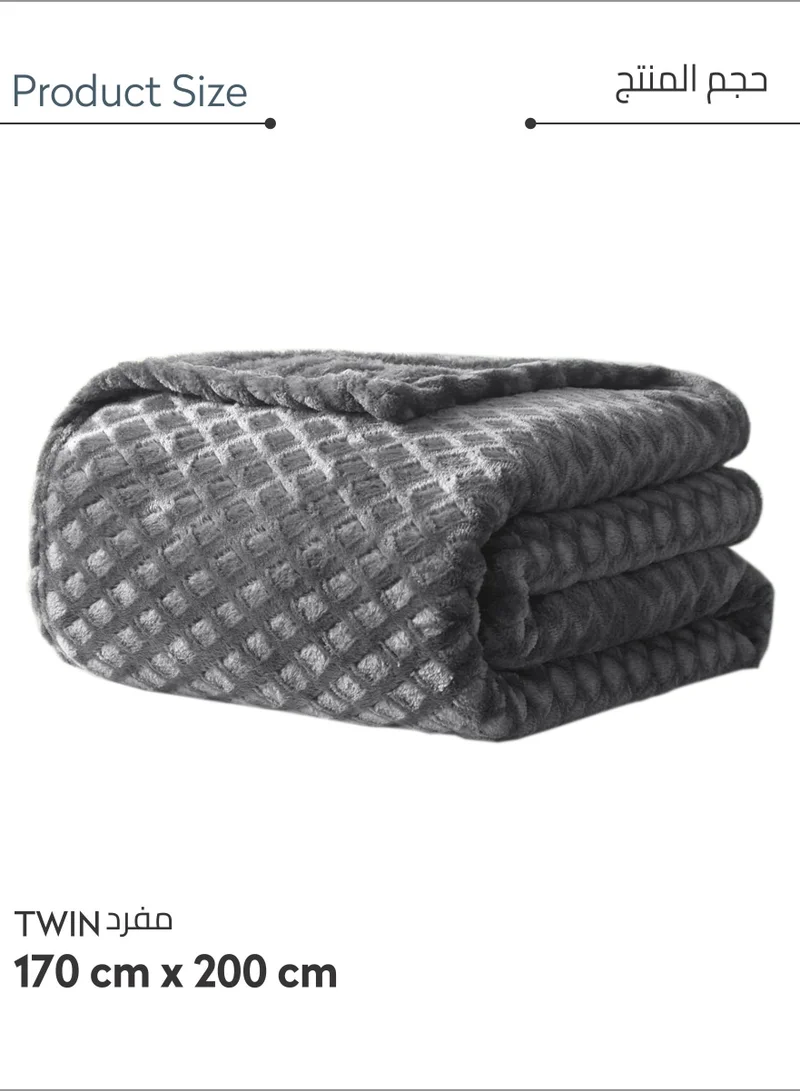 Donetella Soft Waffle Fleece Blanket Single Size(170X200 CM) No Shed,No Pilling Plush Cozy Throw 300 GSM Lightweight Blanket For Bed, Couch , Chair , Sofa And Camping,Wenge