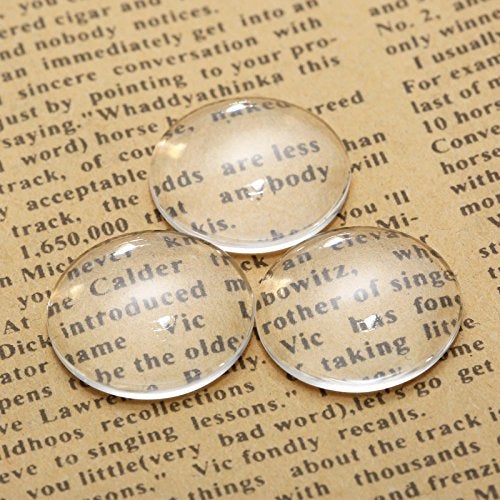 Dophee Glass Cabochons Dome Tiles, 30PCS 20mm, Thickness 5.8mm, Clear Round Flat Back Dome Cabochons Set for DIY Craft Photo Charms, Cameo Pendants, Rings, Necklace and Jewelry Making - Image 2
