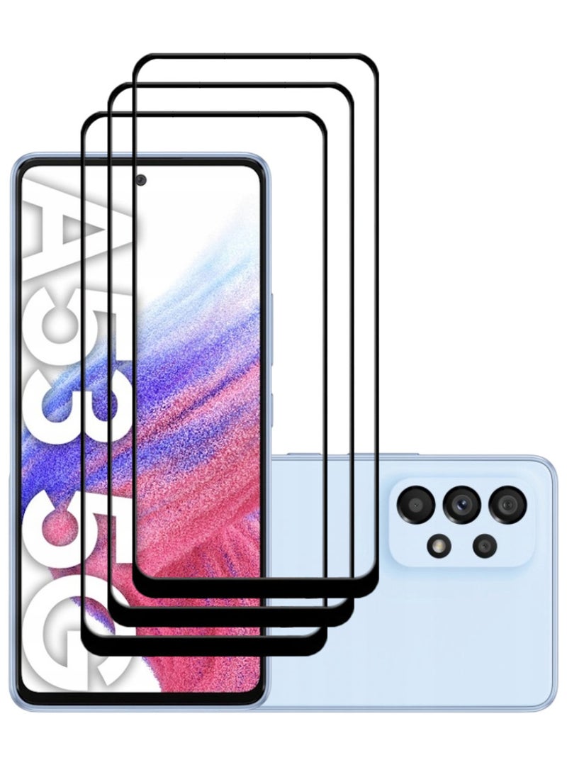 ACLIX 3 Pieces Antistatic ESD Dustproof Premium Quality High Definition Tempered Glass Screen Protector Designed For Samsung Galaxy A53 5G - Image 1