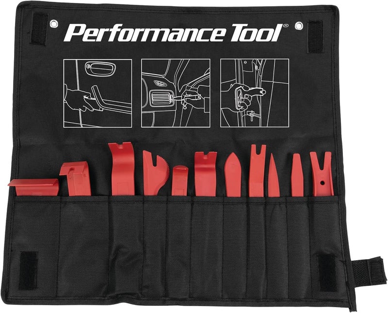 Performance Tool W80643 11Pc Trim Removal Tool Set - Car Pry Tool Kit for Easy Car Panel, Door, and Audio Trim Removal - Image 3