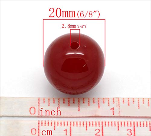 Craft Making Shop 80 Round Multicolor Acrylic Beads 20mm Diameter with 2.8mm Hole - Image 5