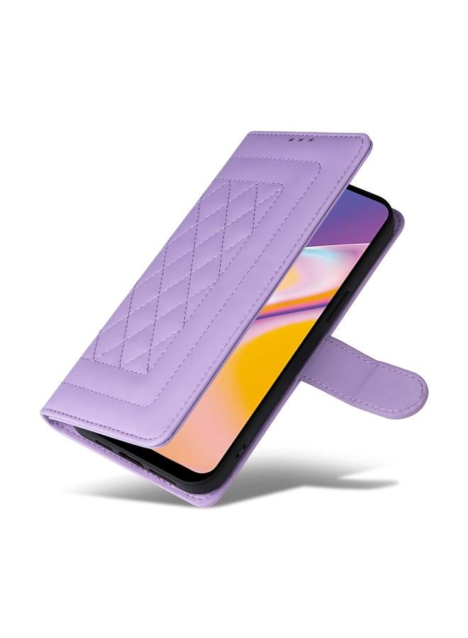 اس-توب جراب هاتف OPPO A94 / F19 Pro جراب هاتف جلدي شبكي ماسي قابل للطي - Image 5