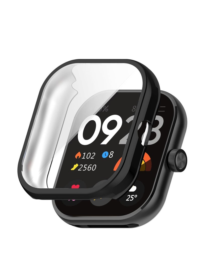 Generic - Case Compatible with Xiaomi Redmi Watch 4 Case All-Around with Built-in Screen Protector Watch Soft TPU Shockproof Cover Slim Guard Thin Bumper Shell Protector (Black) - Image 1