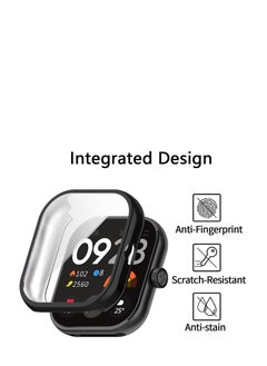 Generic Case Compatible with Xiaomi Redmi Watch 4 Case All-Around with Built-in Screen Protector Watch Soft TPU Shockproof Cover Slim Guard Thin Bumper Shell Protector (Black)  - Image 2
