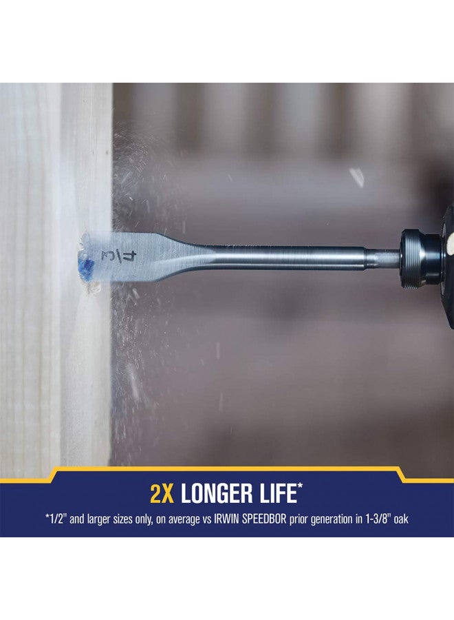 IRWIN SPEEDBOR Spade Wood Drill Bit, Standard-Length, 6-Piece Set (88886) - Image 3