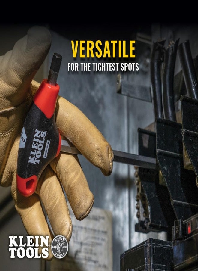 Klein Tools JTH410E T-Handle Hex Key Set, SAE Inch Sizes Allen Wrench Set with 4-Inch Blades, Stand Included, 10-Piece - Image 5