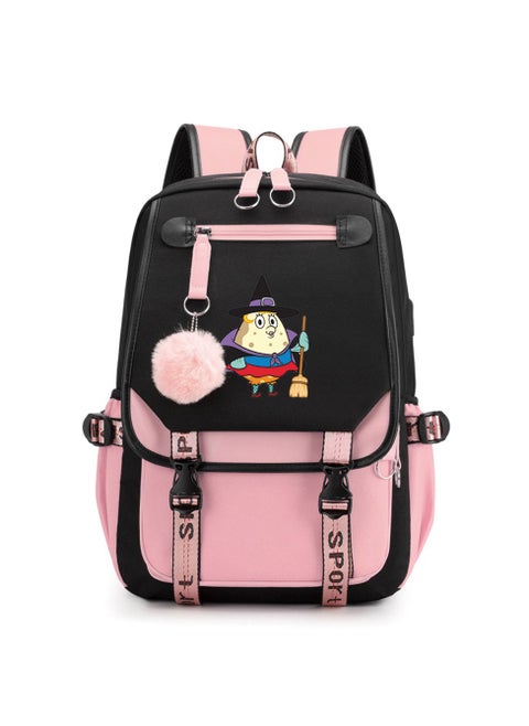 Student creative pattern backpack three-piece set 3D butterfly series men's and women's large-capacity computer backpack combination,21- Three-piece set - 4 - 39