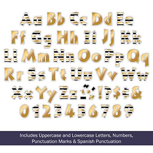 Barker Creek Letter Pop-Outs, 4" Gold, Multicolor Designer Letters for Bulletin Boards, Breakrooms, Reception Areas, Signs, Displays, and More! 4", 255 Characters per Set (1723) - Image 3