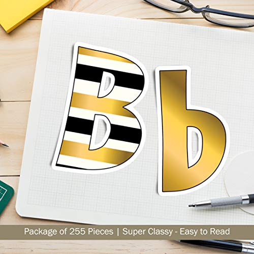 Barker Creek Letter Pop-Outs, 4" Gold, Multicolor Designer Letters for Bulletin Boards, Breakrooms, Reception Areas, Signs, Displays, and More! 4", 255 Characters per Set (1723) - Image 4