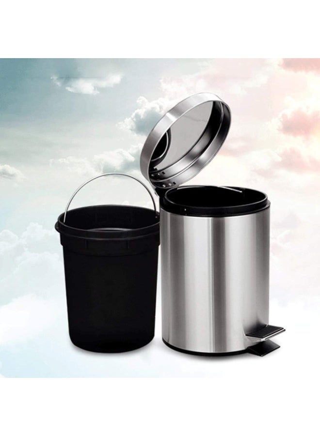 Trendigo Round Stainless Steel Step-On Pedal Trash Can with Liner – 13 Gallon / 50L Soft-Close Lid Fingerprint-Proof Waste Bin with Odor Filter | Kitchen, Bathroom & Outdoor Dustbin - Image 4