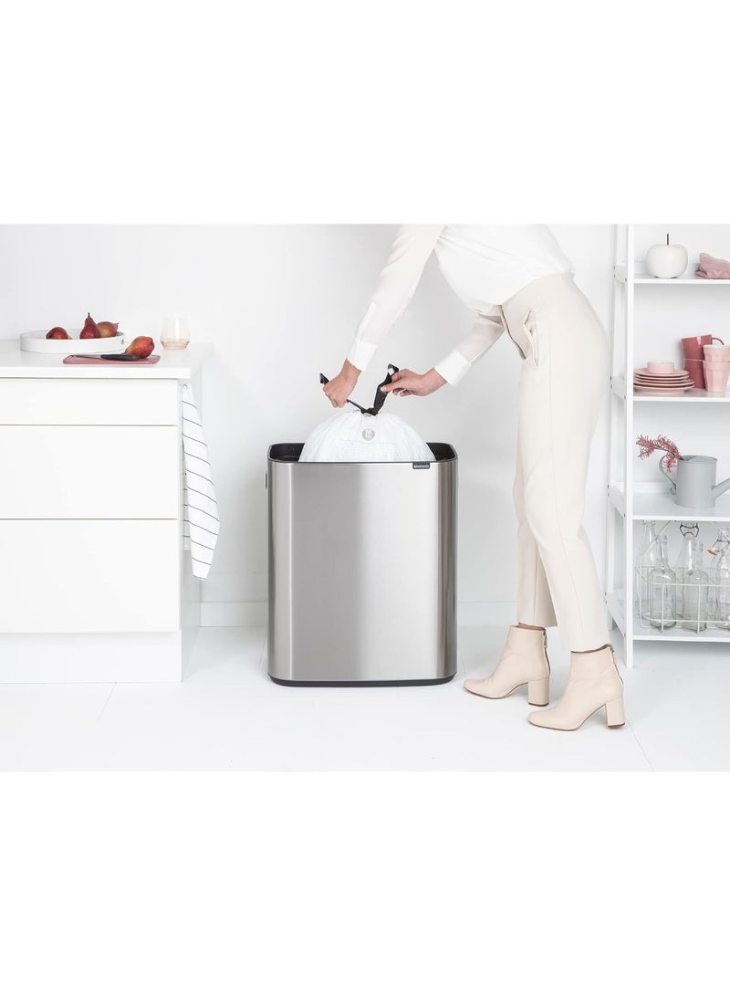 brabantia Stainless Steel Step-On Pedal Trash Can with Liner – 13 Gallon / 50L Soft-Close Lid Fingerprint-Proof Waste Bin with Odor Filter | Kitchen, Bathroom & Outdoor Dustbin - Image 3