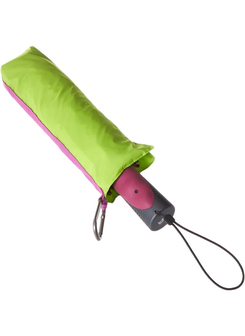 totes Trx Auto Open and Close Titan Regular Umbrella Apple GreenStrawberry Trim One Size
