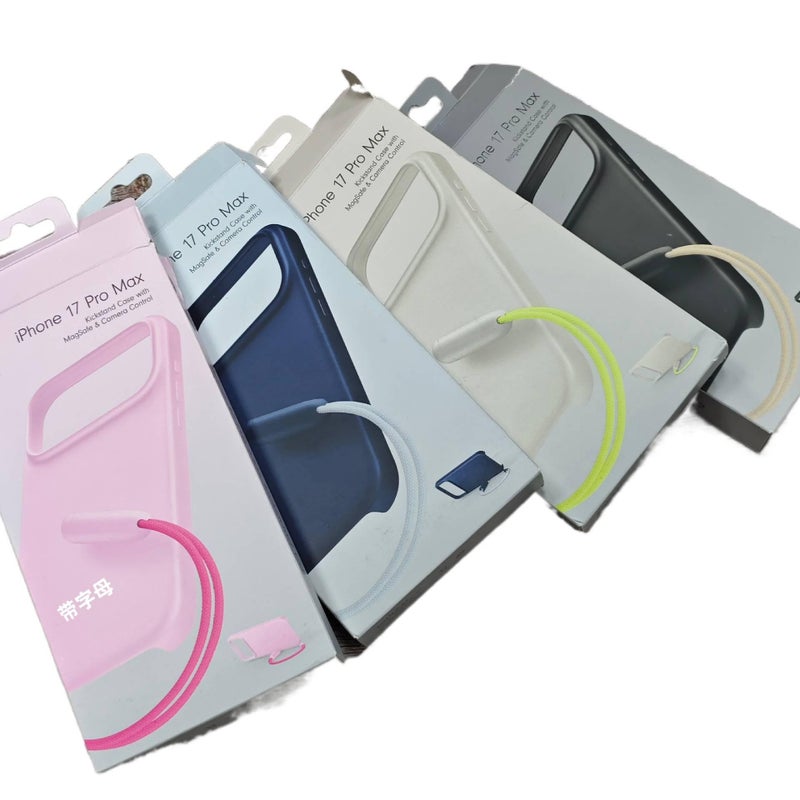 BB غطاء MagSafe بPC لـ iPhone 17 / 17 Air / 17 Pro / 17 Pro Max مع حماية من السقوط وحامل قائم مع مقاوم للصدمات مع مغناطيس قوي مع حبل تعليق باللون Packaging مغناطيسي بوظيفة حامل - Image 5