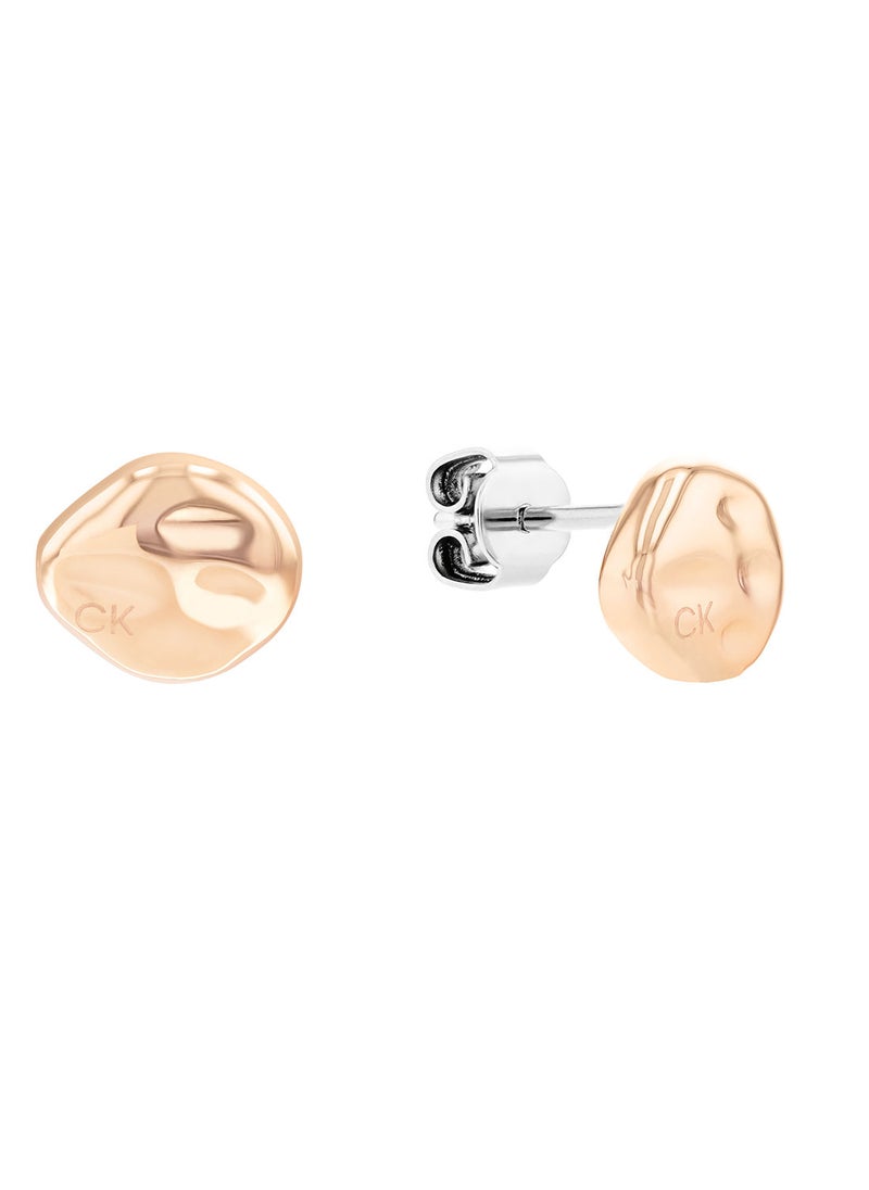 CALVIN KLEIN Molten Pebble Women's Stud Earrings - 35000118 
