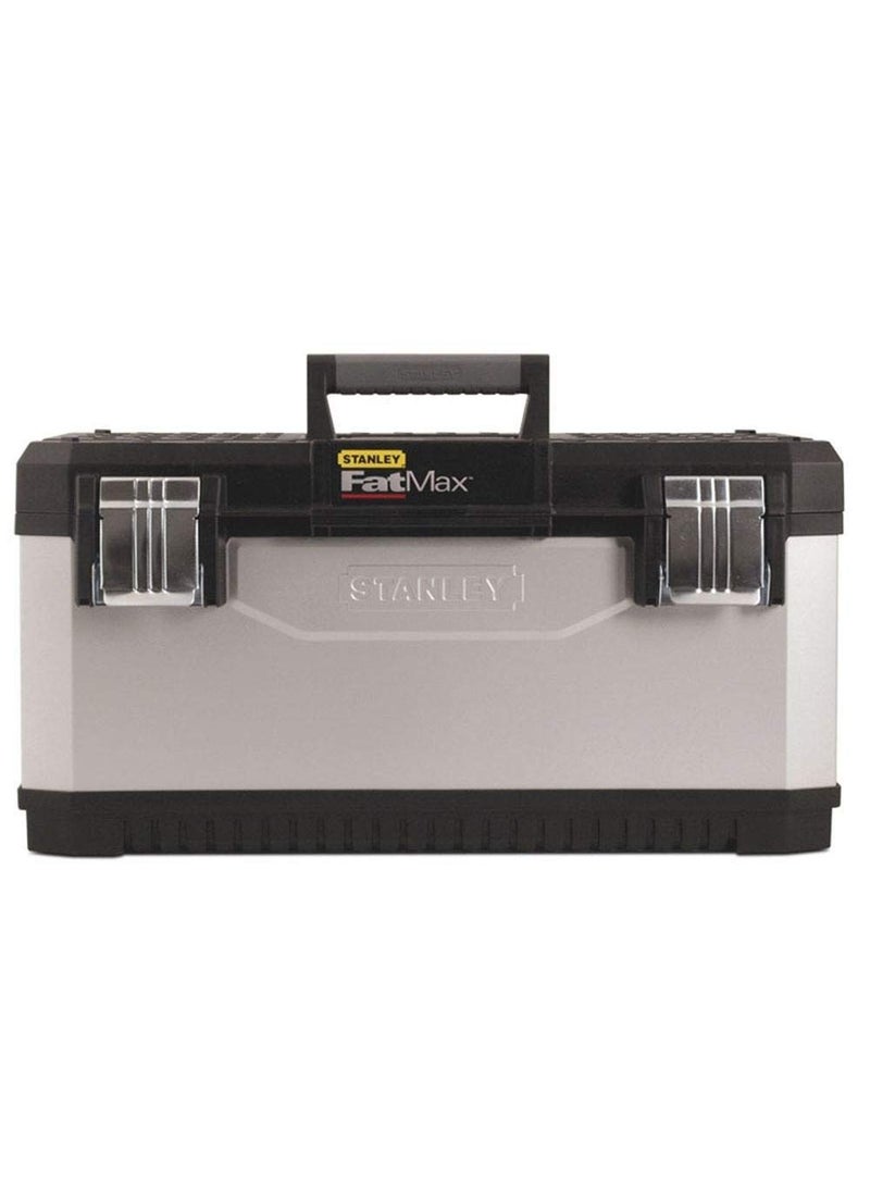 Stanley STANLEY FATMAX 195617 26 Metal Plastic Tool Box BiMaterial Handle Vertical Storage Unit For Better Organisation 30 Kg Load Capacity Ideal For Working With Pipes Lumber 66x293x293 cm  - Image 2