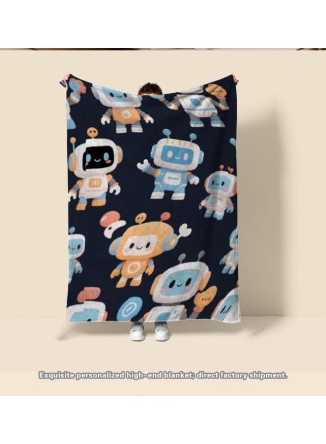 general Baby and children's cartoon flannel thin blanket (warm and comfortable, suitable for sleep, game use) 70cm*100cm - Image 3