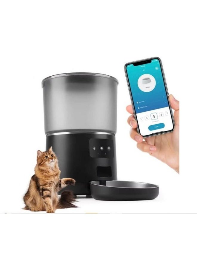 Smart Automatic pet feeder black 4L - Image 2
