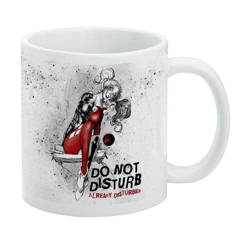 Harley Quinn Already Disturbed Ceramic Coffee Mug Novelty Gift Mugs for Coffee Tea and Hot Drinks 11oz White