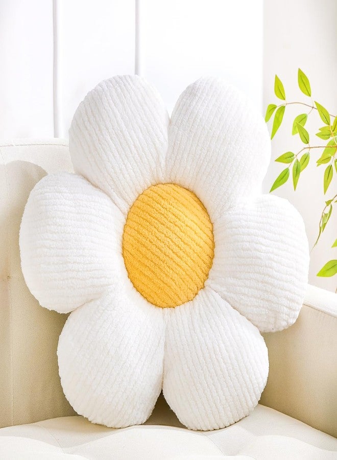XIAIJIA Flower Pillow Flower Shaped Pillow Cushion Decorative Daisy Pillow for Bed Cute Throw Pillow Flower Floor Pillow Soft Seat Cushion Cream Flower Cushion 15.7" - Image 1