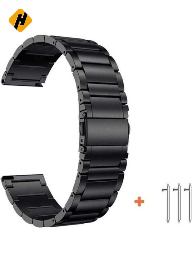 HuHa Classic Stainless Steel Smartwatch Strap Band For Huawei Smart Watch GT2 and GT/Honor Magic 2 22millimeter - Image 2