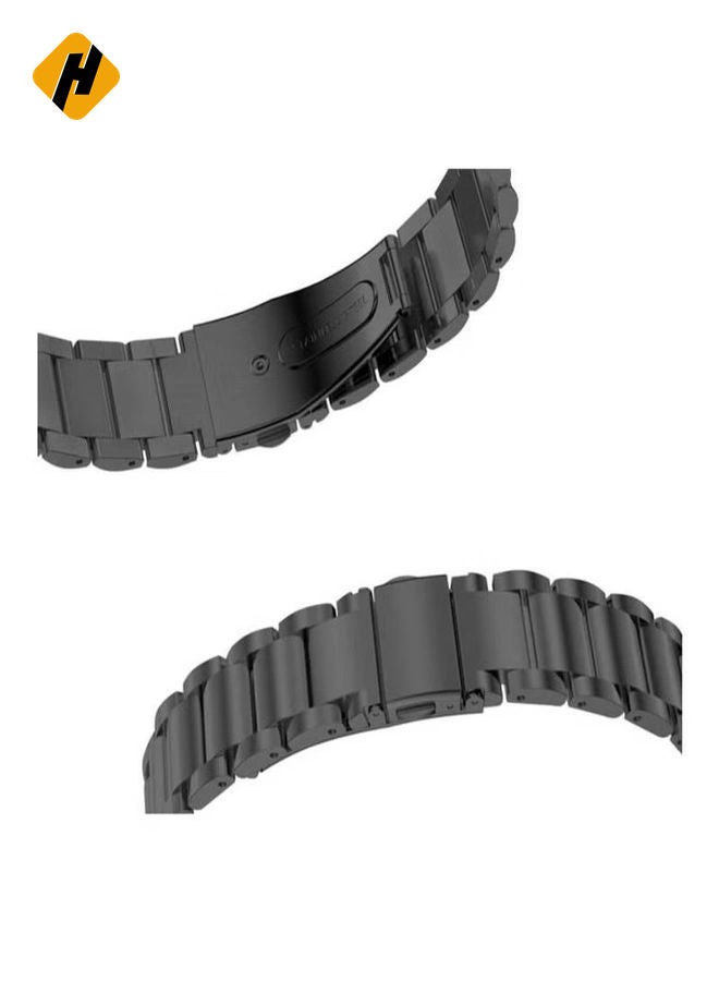 HuHa Classic Stainless Steel Smartwatch Strap Band For Huawei Smart Watch GT2 and GT/Honor Magic 2 22millimeter - Image 4
