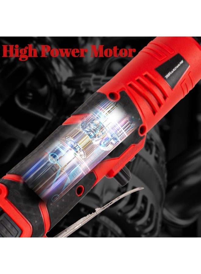 تريثاردوير مجموعة مفاتيح ربط كهربائية، مفتاح ربط لاسلكي، أدوات ربط كهربائية 3/8 بوصة بسرعة متغيرة، إضاءة LED، 7 مقابس، عبوتان من بطارية ليثيوم أيون 2.0 أمبير/ساعة وشاحن سريع - Image 2