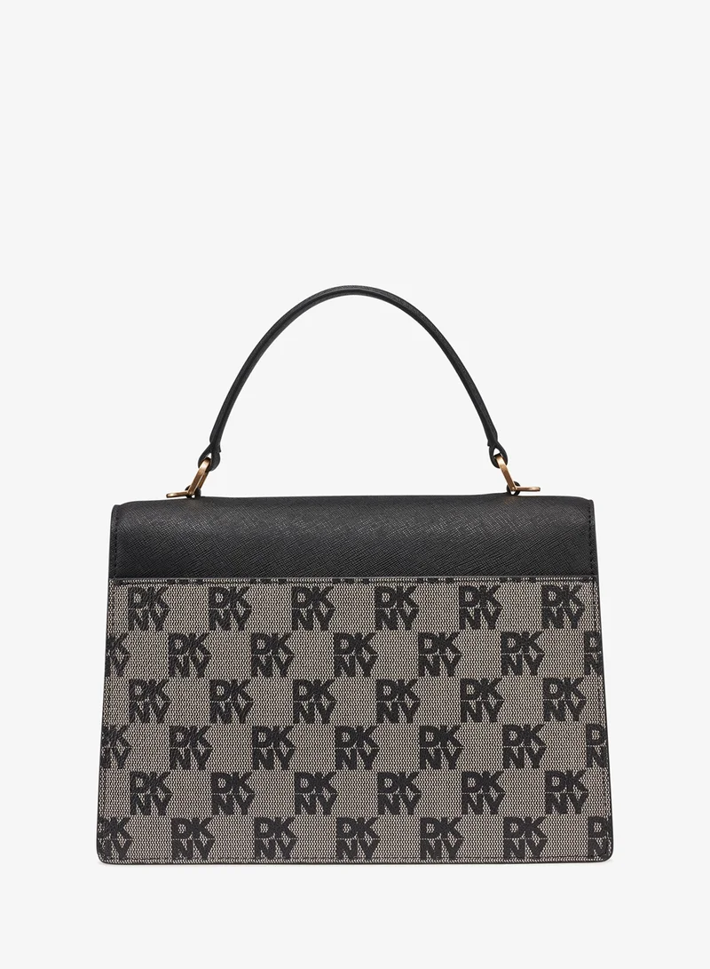 دكني حقيبة ساتشيل مارشا بشعار ومقبض علوي