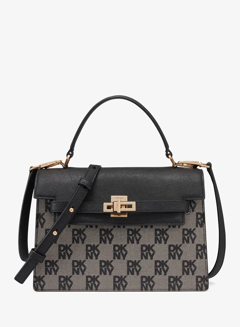 دكني حقيبة ساتشيل مارشا بشعار ومقبض علوي