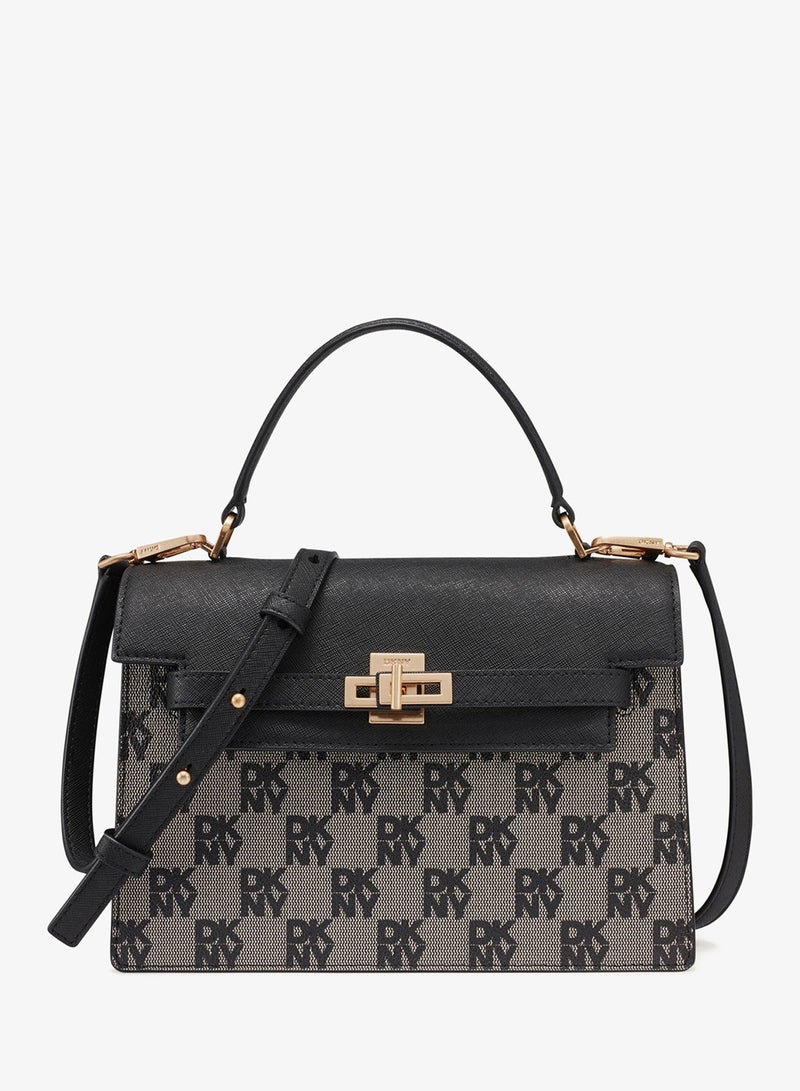 دكني حقيبة ساتشيل مارشا بشعار ومقبض علوي - Image 1