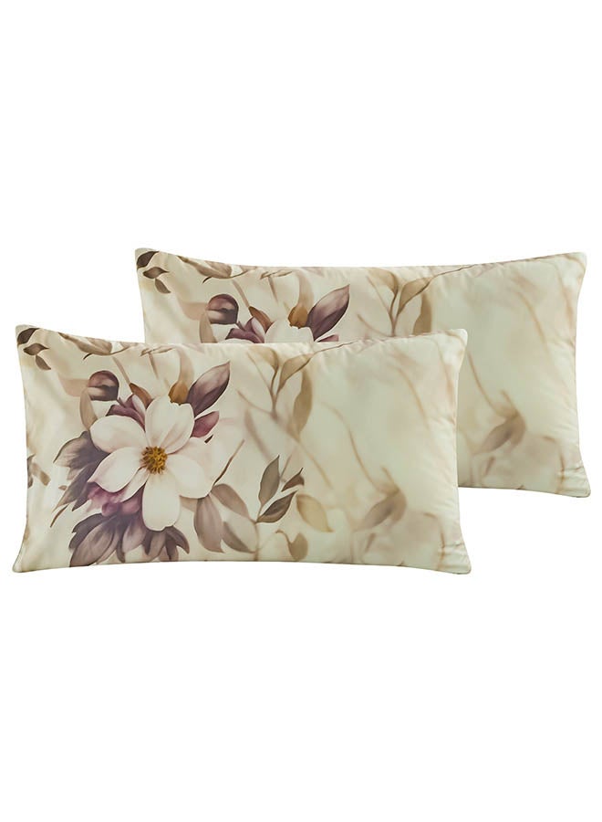 In-House New Boy | Microfiber Comforter Set 4 Pieces - King - 260x240 cm - Beige  - Image 4