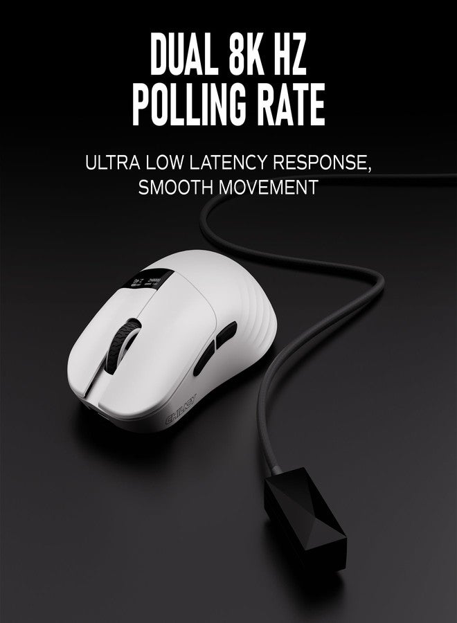 OOCTPK Chilkey Wireless Mouse, Glacier LW 8K M Gaming Mouse with OLED Screen, 8K Polling Rate, 30000 DPI Optical Tracking, 750 IPS, Bluetooth 5.2/2.4G/USB-C, 49g Super Lightweight, 100 Million Clicks - Image 3