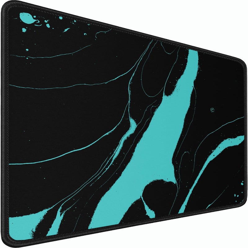 Naukay Gaming Mouse Pad  31.5X15.7 Inch Large Extended Computer Keyboard Mouse Mat  Water Resist Non-Slip Mousepad Rubber Base Long Xxl Desk Mouse Pad For Work & Gaming  Office & Home  Black Blue - Image 1